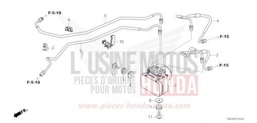 ABS MODULATOR/BRAKE PIPE NC750XAS de 2025